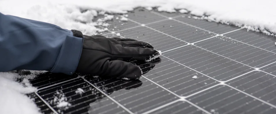 panneaux solaires hiver